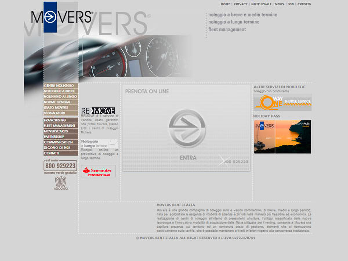 Sito web Movers Rent Italia – web design e sviluppo